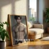 Handsome Male Body Wall Art Nude Muscular Guy Romantic Gay Printable Digital Poster