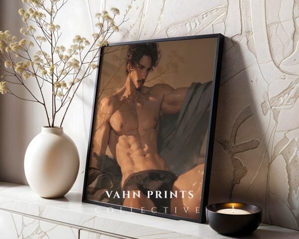 Muscular Male Body Wall Art Print Handsome Man Soulmate Husband Aesthetic Anime Lover Printable Decor