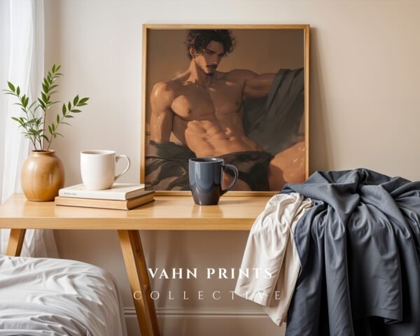 Muscular Male Body Wall Art Print Handsome Man Soulmate Husband Aesthetic Anime Lover Printable Decor