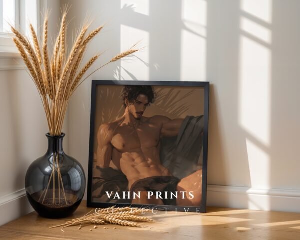 Muscular Male Body Wall Art Print Handsome Man Soulmate Husband Aesthetic Anime Lover Printable Decor