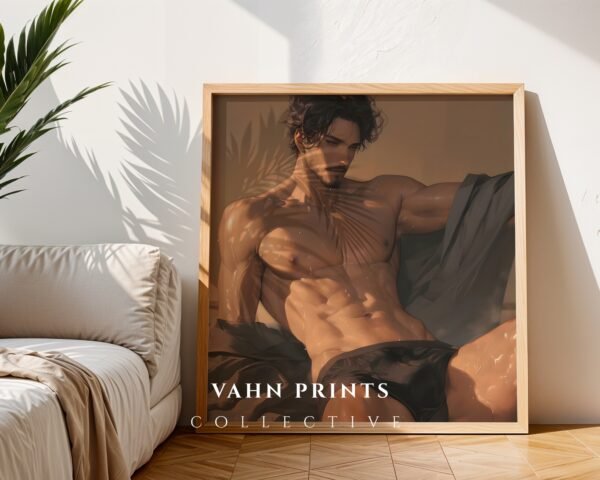 Muscular Male Body Wall Art Print Handsome Man Soulmate Husband Aesthetic Anime Lover Printable Decor