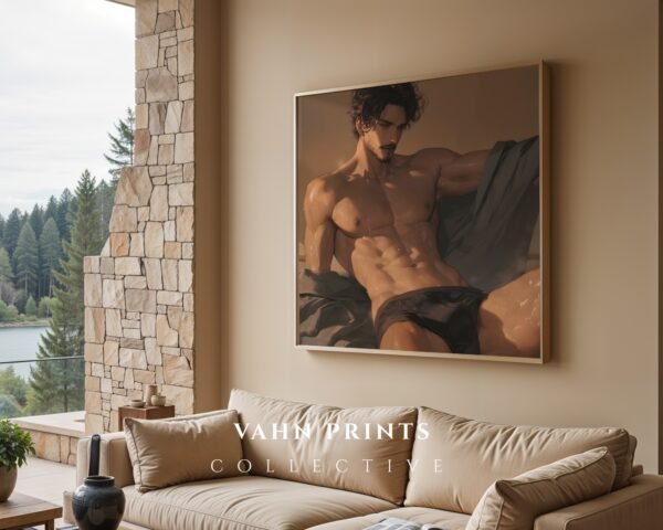 Muscular Male Body Wall Art Print Handsome Man Soulmate Husband Aesthetic Anime Lover Printable Decor