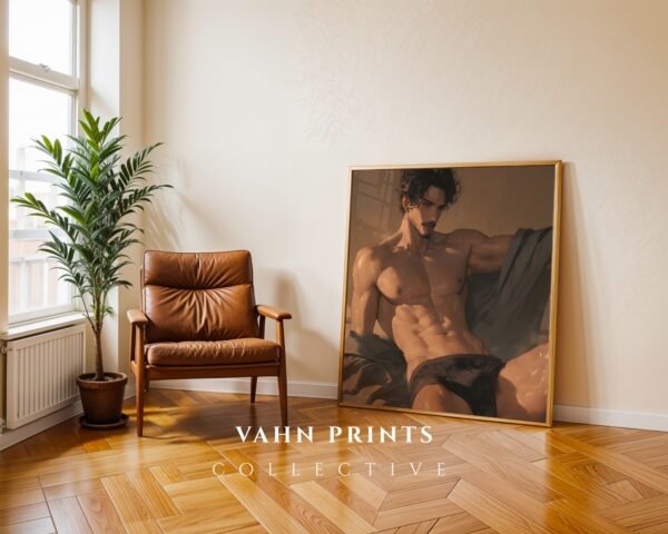 Muscular Male Body Wall Art Print Handsome Man Soulmate Husband Aesthetic Anime Lover Printable Decor