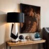 V104c_m1 Handsome Man Art Print Muscular Male Figure Ethereal Soulmate Husband Romantic Wall Art Download