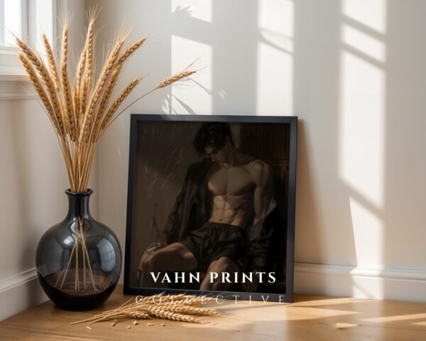 Anime Boyfriend Wall Art Muscular Male Body Soulmate Husband Printable Romantic Digital Poster