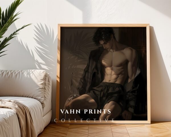 Anime Boyfriend Wall Art Muscular Male Body Soulmate Husband Printable Romantic Digital Poster