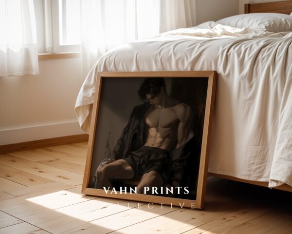 Anime Boyfriend Wall Art Muscular Male Body Soulmate Husband Printable Romantic Digital Poster