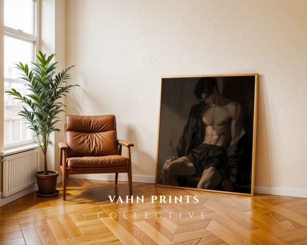 Anime Boyfriend Wall Art Muscular Male Body Soulmate Husband Printable Romantic Digital Poster