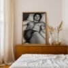 Masculine Nude Figure Sketch Wall Art Modern Line Art Gay Printable Poster