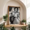 Masculine Nude Figure Sketch Wall Art Modern Line Art Gay Printable Poster