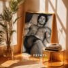Masculine Nude Figure Sketch Wall Art Modern Line Art Gay Printable Poster