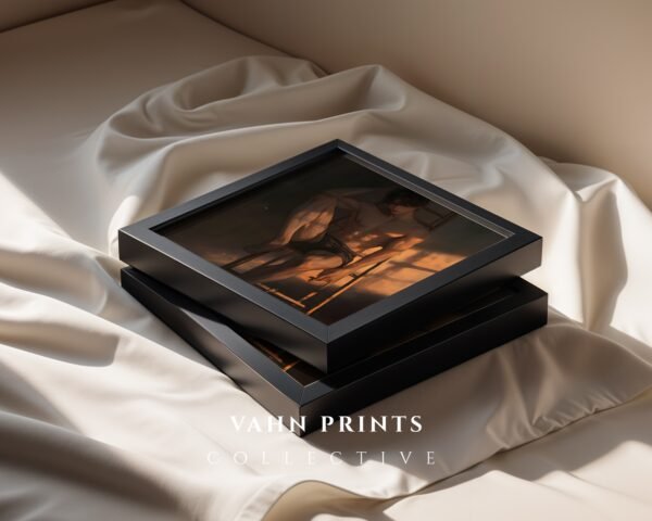 Romantic Anime Boyfriend Wall Art Muscular Male Figure Printable Wall Decor