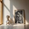 V118c_m5 Minimalist Male Figure Wall Art Nude Body Line Drawing Printable