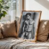 V118c_m8 Minimalist Male Figure Wall Art Nude Body Line Drawing Printable