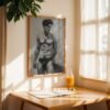 Contemporary Male Body Sketch Wall Art Nude Figure Printable