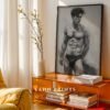 Contemporary Male Body Sketch Wall Art Nude Figure Printable
