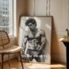 Minimal Male Nude Wall Art Elegant Masculine Line Drawing Print