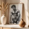 Minimal Male Nude Wall Art Elegant Masculine Line Drawing Print