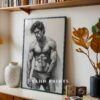 Minimal Male Nude Wall Art Elegant Masculine Line Drawing Print