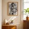 Handsome Male Figure Line Art Nude Body Modern Wall Decor
