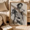 Abstract Male Nude Wall Art Minimalist Figure Sketch Printable
