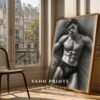 Stylish Male Figure Wall Art Nude Body Sketch Digital Download