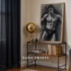 Stylish Male Figure Wall Art Nude Body Sketch Digital Download
