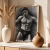 Stylish Male Figure Wall Art Nude Body Sketch Digital Download