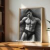Stylish Male Figure Wall Art Nude Body Sketch Digital Download