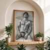 Modern Masculine Nude Line Art Wall Print Minimal Design