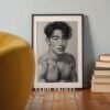 Male Body Line Drawing Wall Art Nude Muscular Figure Print