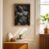 Modern Nude Male Figure Wall Art Simple Line Sketch Decor