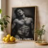 Modern Nude Male Figure Wall Art Simple Line Sketch Decor