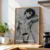 Masculine Nude Body Art Print Minimalist Male Figure Drawing