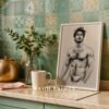 Male Nude Anatomy Line Art Minimalist Wall Decor Print