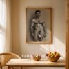 Contemporary Male Nude Wall Art Elegant Figure Line Drawing