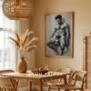 Minimal Male Nude Drawing Wall Art Modern Printable Decor