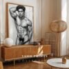 Male Nude Form Line Art Print Clean Modern Wall Art
