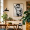 Male Nude Form Line Art Print Clean Modern Wall Art