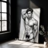 Male Nude Form Line Art Print Clean Modern Wall Art