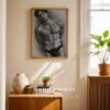 Stylized Male Nude Figure Wall Art Minimalist Sketch Download