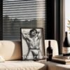 Male Nude Body Outline Wall Art Contemporary Printable