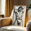 Male Nude Body Outline Wall Art Contemporary Printable