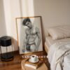 Simple Male Nude Line Drawing Wall Art Modern Print