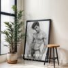 Simple Male Nude Line Drawing Wall Art Modern Print