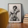 Elegant Male Figure Nude Wall Art Minimalist Design