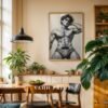 Elegant Male Figure Nude Wall Art Minimalist Design