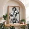 Elegant Male Figure Nude Wall Art Minimalist Design