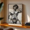 Elegant Male Figure Nude Wall Art Minimalist Design