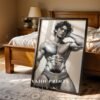 Elegant Male Figure Nude Wall Art Minimalist Design